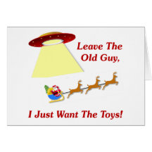 Santa's UFO Encounter Cards