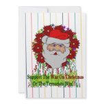 Santa's War On Xmas invitations