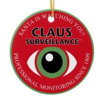 Santa's Watching Christmas Ornament