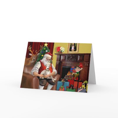 Santa`s Whippet Cards