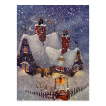 Santa's Workshop at the North Pole, Christmas Eve Post Card