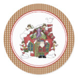 Santa's Workshop Christmas Envelope Seals Stickers