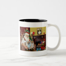 Santa'sTwo Pomeranians Mugs