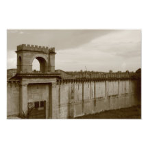 Santo Domingo Wall Dominican Republic Sephia Photograph