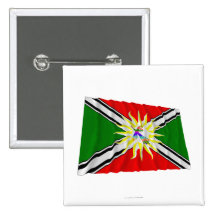 Santo Domingo waving flag Button