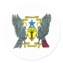 Santo Tomé & Príncipe Coat of Arms Round Sticker