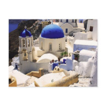 Santorini churches postcards