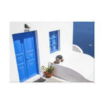 Santorini Greece Stretched Canvas Prints
