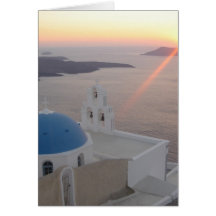 Santorini Sunset Greeting Cards