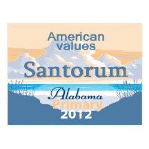 Santorum ALABAMA Post Card