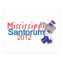 Santorum MISSISSIPPI Postcard