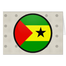 Sao Tome And Principe quality Flag Circle Cards