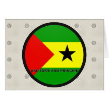 Sao Tome And Principe Roundel quality Flag Cards