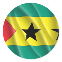 SAO TOME AND PRINCIPE ROUND STICKER