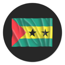 SAO TOME AND PRINCIPE ROUND STICKER