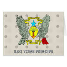 Sao Tome Principe Coat of Arms Greeting Cards