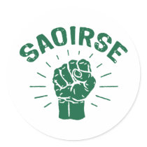 Saoirse Round Sticker