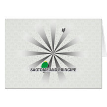 Saotome And Principe Flag Map 2.0 Greeting Card