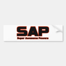 SAP - Super Awesome Powers Bumper Stickers