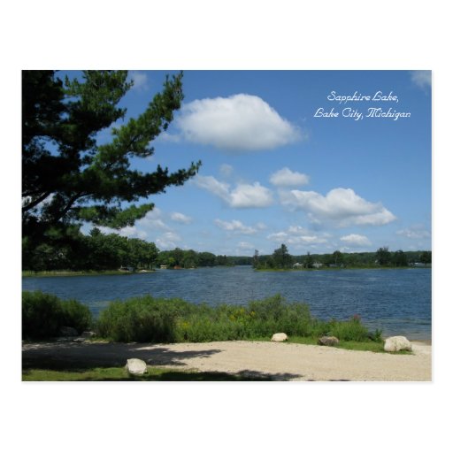 Sapphire Lake in Lake City MI Postcard Zazzle