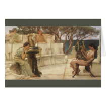 Sappho and Alcaeus by Sir Lawrence Alma Tadema Cards