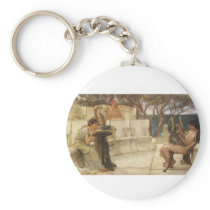 Sappho and Alcaeus by Sir Lawrence Alma Tadema Key Chain