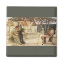 Sappho and Alcaeus by Sir Lawrence Alma Tadema Fridge Magnets