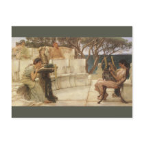 Sappho and Alcaeus by Sir Lawrence Alma Tadema Post Card