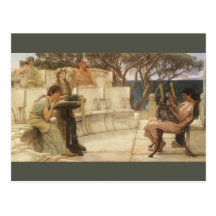 Sappho and Alcaeus by Sir Lawrence Alma Tadema Post Card