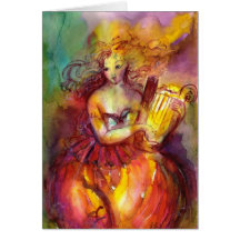 SAPPHO ,DANCE, MUSIC AND POETRY GREETING CARDS