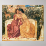 Sappho & Erinna in a Garden at Mitylene, 1864 Posters