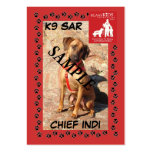 SAR K9 Trading Cards (Trailing) business cards
