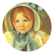 Sara in a Green Bonnet. c. 1901, Mary Cassatt Stickers