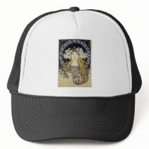 Sarah Bernhardt by Alphonse Mucha Mesh Hats
