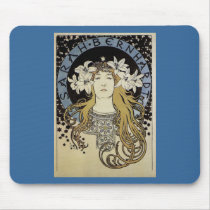 Sarah Bernhardt by Alphonse Mucha Mousepads
