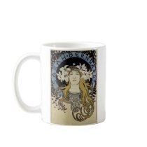 Sarah Bernhardt by Alphonse Mucha Coffee Mug