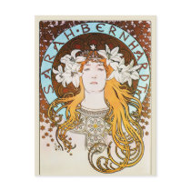 Sarah Bernhardt, Mucha Post Card