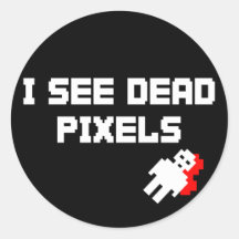 Sarah Marshall Dead Pixels Round Sticker