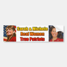 Sarah & Michele Real Women True Patriots Bumper Sticker