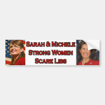 Sarah & Michele Strong Women Scare Libs Bumper Sticker