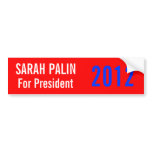 SARAH PALIN 2012 bumper stickers