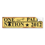 Sarah Palin 2012 - One Nation bumper stickers