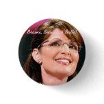 Sarah Palin, Brains, Beauty,  - Cu... - Customised buttons