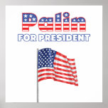 Sarah Palin for President Patriotic American Flag posters