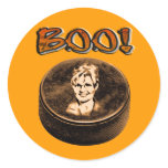 Sarah Palin Hockey Halloween Puck Sticker