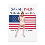 Sarah Palin-Nursing America Back 2 Health Postcard