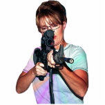 Sarah Palin Shooting To Her Left Acrylic Cut Out