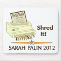 Sarah Palin SHRED THE CONSTITUTION mousepads
