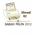 Sarah Palin SHRED THE CONSTITUTION transparent t-shirts