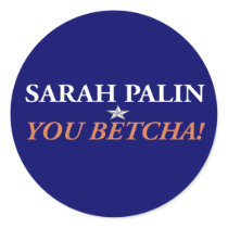 SARAH PALIN ROUND STICKERS